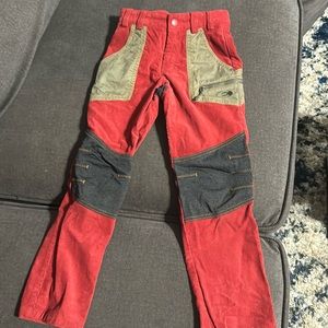 Rider dark red corduroy tech pants boys sz 5T (110)